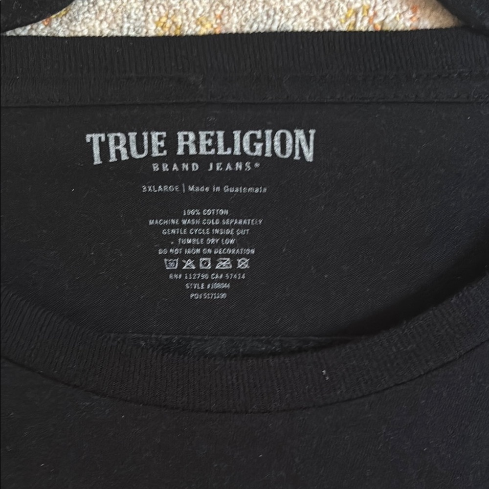 True Religion Black and Gold Short Sleeve Tee - Picture 2 of 3